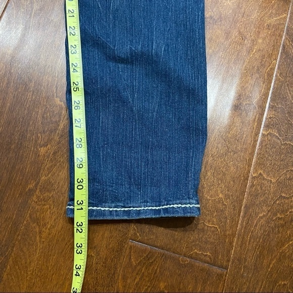 Almost Famous Denim Blue Straight Distressed Jeans Size 15 - Picture 7 of 7
